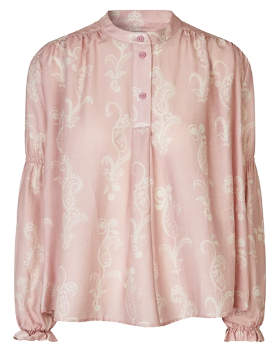 Stine Goya - Elasticated Long Sleeve Top - Cherries On A Paisley